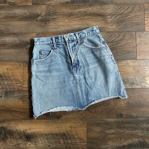 Agolde Light Blue Denim Skirt